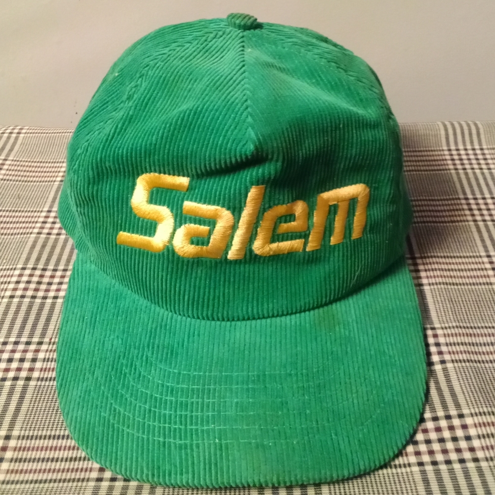 Vintage Salem advertising corduroy trucker hat